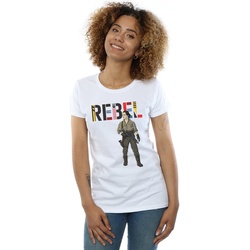 textil Mujer Camisetas manga larga Disney The Rise Of Skywalker Rebel Rose Blanco