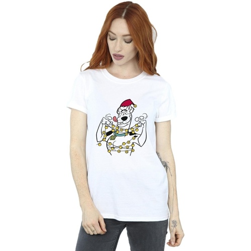 textil Mujer Camisetas manga larga Scooby Doo Christmas Bells Blanco