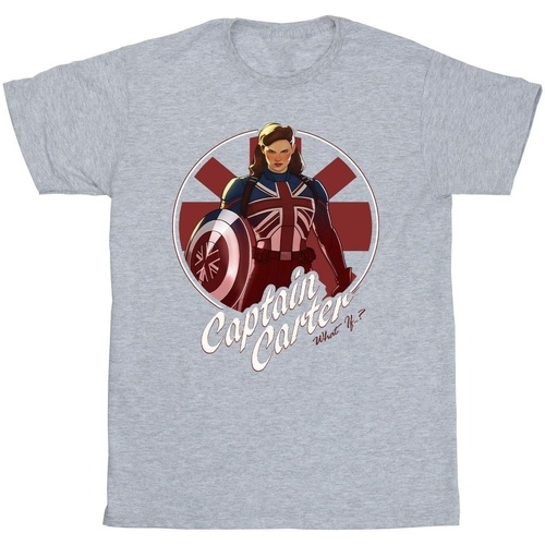textil Hombre Camisetas manga larga Marvel What If Captain Carter Gris