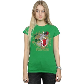 textil Mujer Camisetas manga larga Dessins Animés Christmas Surprise Verde
