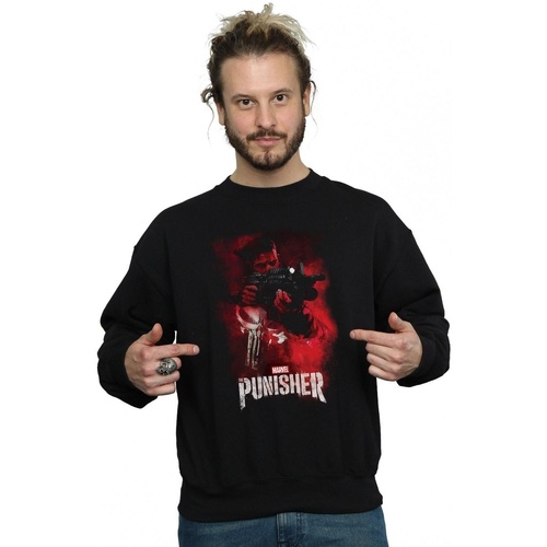 textil Hombre Sudaderas Marvel The Punisher TV Series Red Smoke Negro