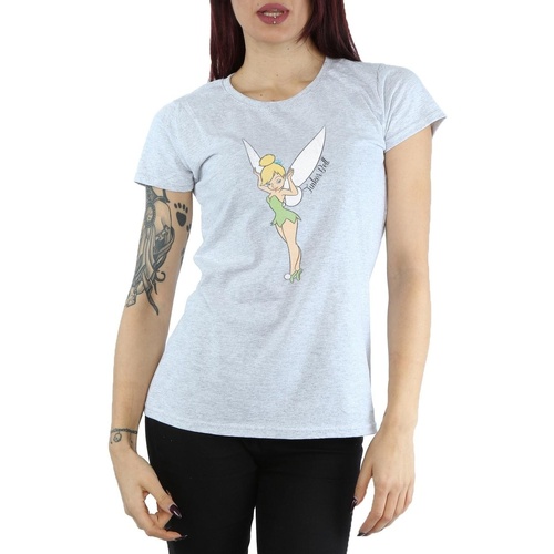 textil Mujer Camisetas manga larga Disney Classic Tinkerbell Gris