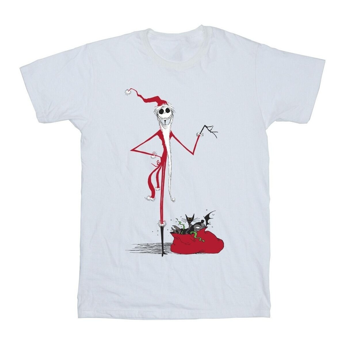 textil Hombre Camisetas manga larga Nightmare Before Christmas Christmas Presents Blanco