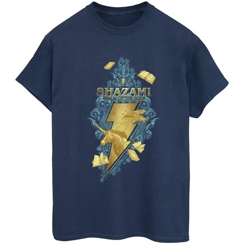 textil Mujer Camisetas manga larga Dc Comics Shazam Fury Of The Gods Golden Animal Bolt Azul