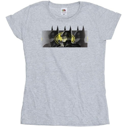 textil Mujer Camisetas manga larga Dc Comics The Flash Batman Portraits Gris