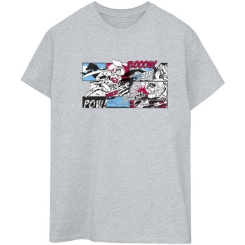 textil Mujer Camisetas manga larga Dc Comics Superman Comic Strip Gris