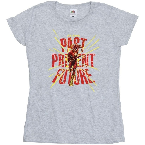 textil Mujer Camisetas manga larga Dc Comics The Flash Past Present Future Gris
