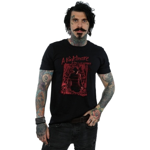 textil Hombre Camisetas manga larga A Nightmare On Elm Street Freddy Silhouette Negro