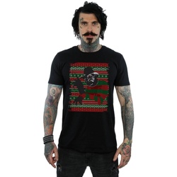 textil Hombre Camisetas manga larga A Nightmare On Elm Street Christmas Fair Isle Negro
