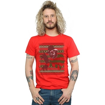 textil Hombre Camisetas manga larga A Nightmare On Elm Street  Rojo