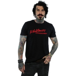 textil Hombre Camisetas manga larga A Nightmare On Elm Street Red Logo Negro