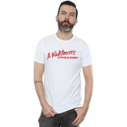 textil Hombre Camisetas manga larga A Nightmare On Elm Street Red Logo Blanco