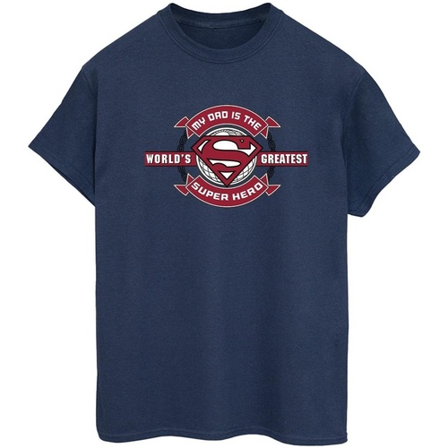 textil Mujer Camisetas manga larga Dc Comics Superman Super Hero Azul