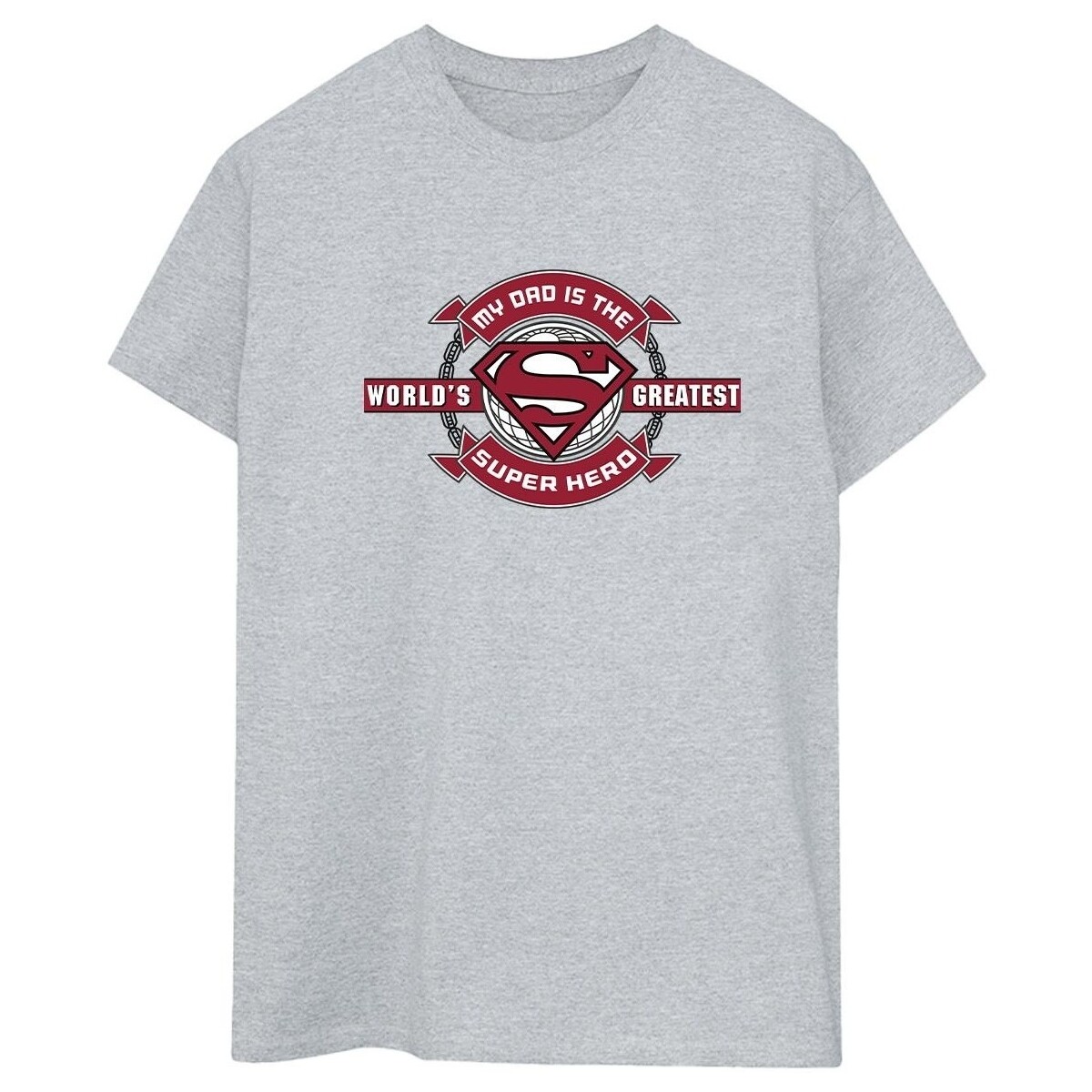 textil Mujer Camisetas manga larga Dc Comics Superman Super Hero Gris
