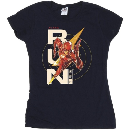 textil Mujer Camisetas manga larga Dc Comics The Flash Run Azul