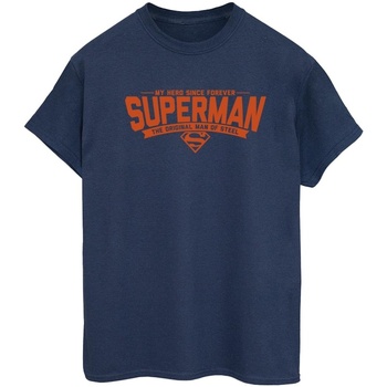 textil Mujer Camisetas manga larga Dc Comics Superman Hero Dad Azul