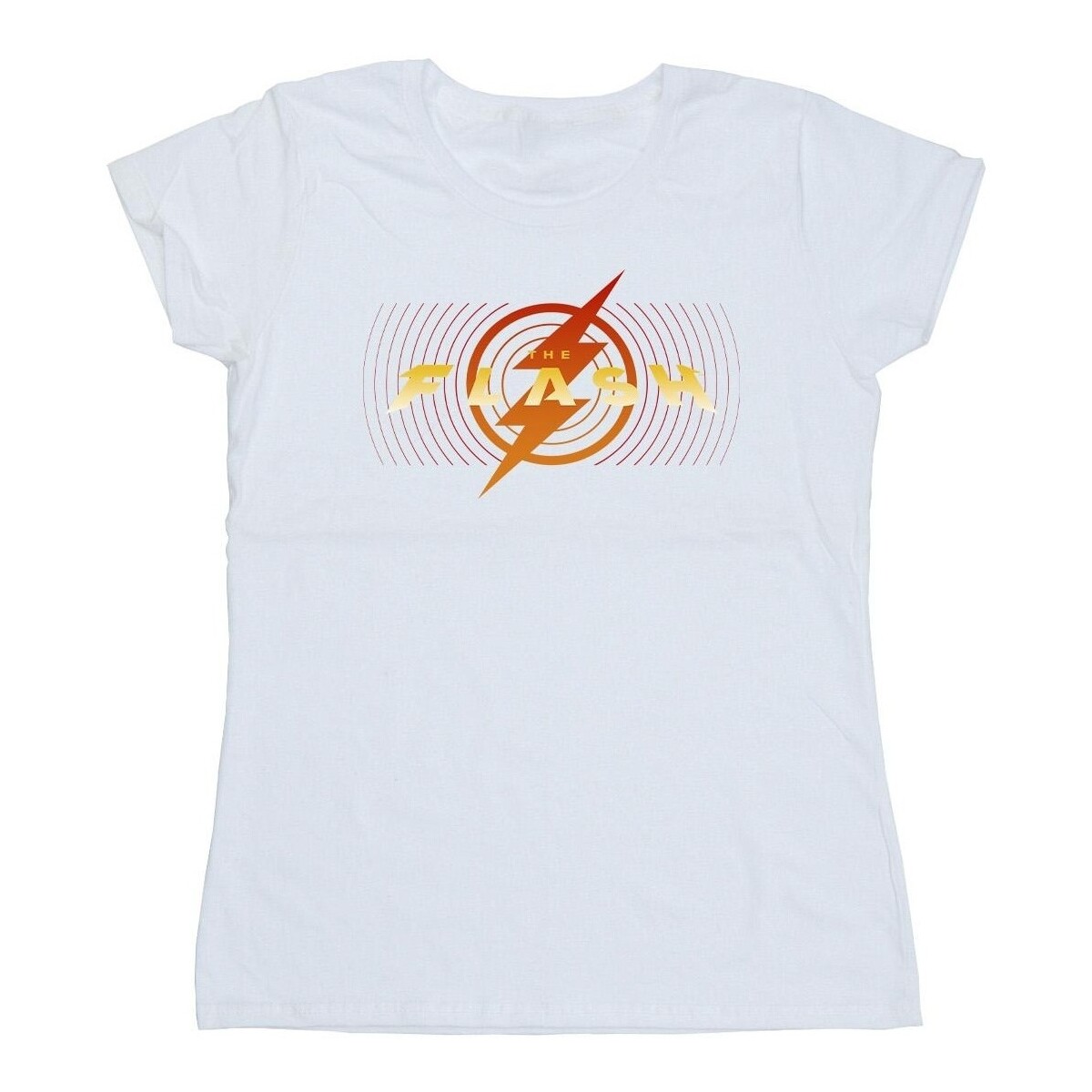 textil Mujer Camisetas manga larga Dc Comics The Flash Red Lightning Blanco