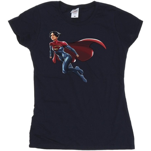 textil Mujer Camisetas manga larga Dc Comics The Flash Supergirl Azul