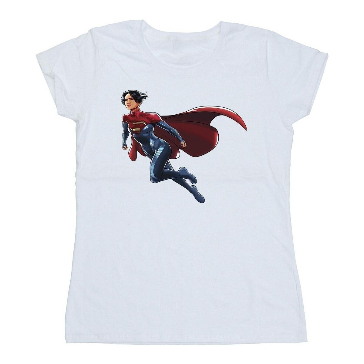 textil Mujer Camisetas manga larga Dc Comics The Flash Supergirl Blanco