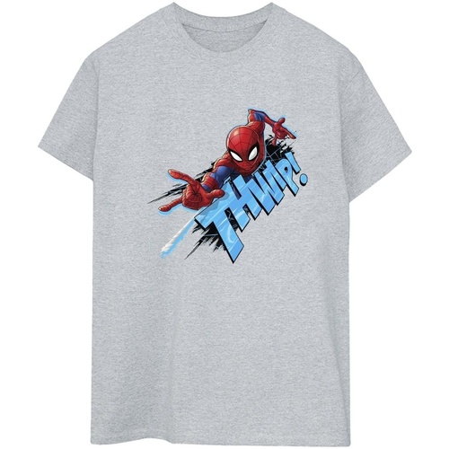 textil Mujer Camisetas manga larga Marvel Spider-Man Thump Gris