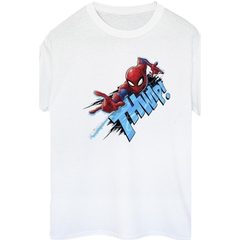 textil Mujer Camisetas manga larga Marvel Spider-Man Thump Blanco