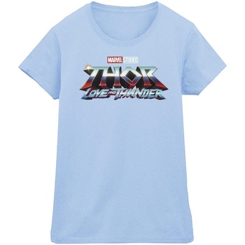 textil Mujer Camisetas manga larga Marvel Thor Love And Thunder Logo Azul