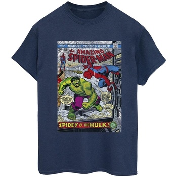 textil Mujer Camisetas manga larga Marvel Spider-Man VS Hulk Cover Azul