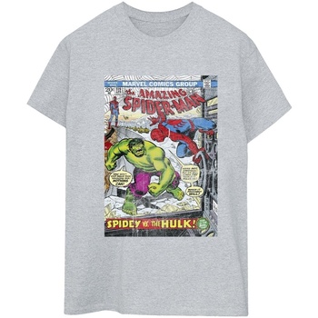 textil Mujer Camisetas manga larga Marvel Spider-Man VS Hulk Cover Gris