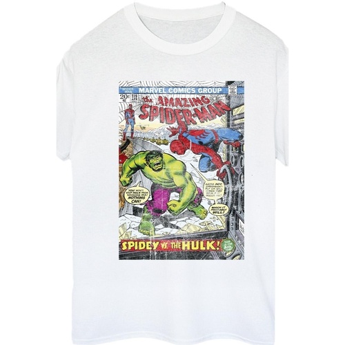 textil Mujer Camisetas manga larga Marvel Spider-Man VS Hulk Cover Blanco