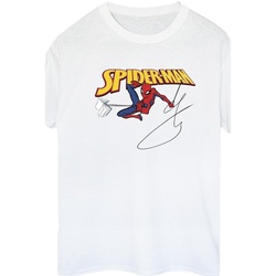 textil Mujer Camisetas manga larga Marvel Spider-Man With A Book Blanco