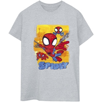 textil Mujer Camisetas manga larga Marvel Spidey And His Amazing Friends Flying Gris