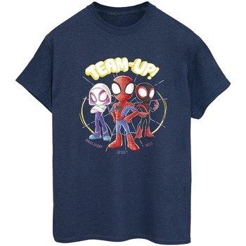 textil Mujer Camisetas manga larga Marvel Spidey And His Amazing Friends Sketch Azul