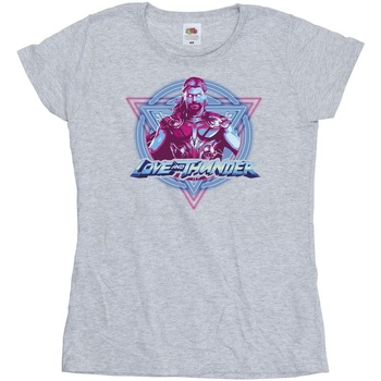 textil Mujer Camisetas manga larga Marvel Thor Love And Thunder Neon Badge Gris