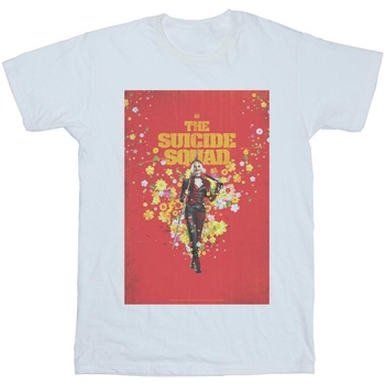 textil Mujer Camisetas manga larga Dc Comics The Suicide Squad Harley Quinn Poster Blanco