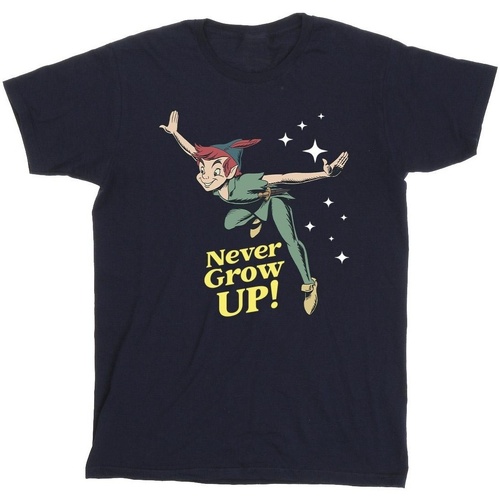 textil Hombre Camisetas manga larga Disney Peter Pan Never Grow Up Azul