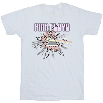 textil Hombre Camisetas manga larga Pink Floyd Pastel Triangle Blanco
