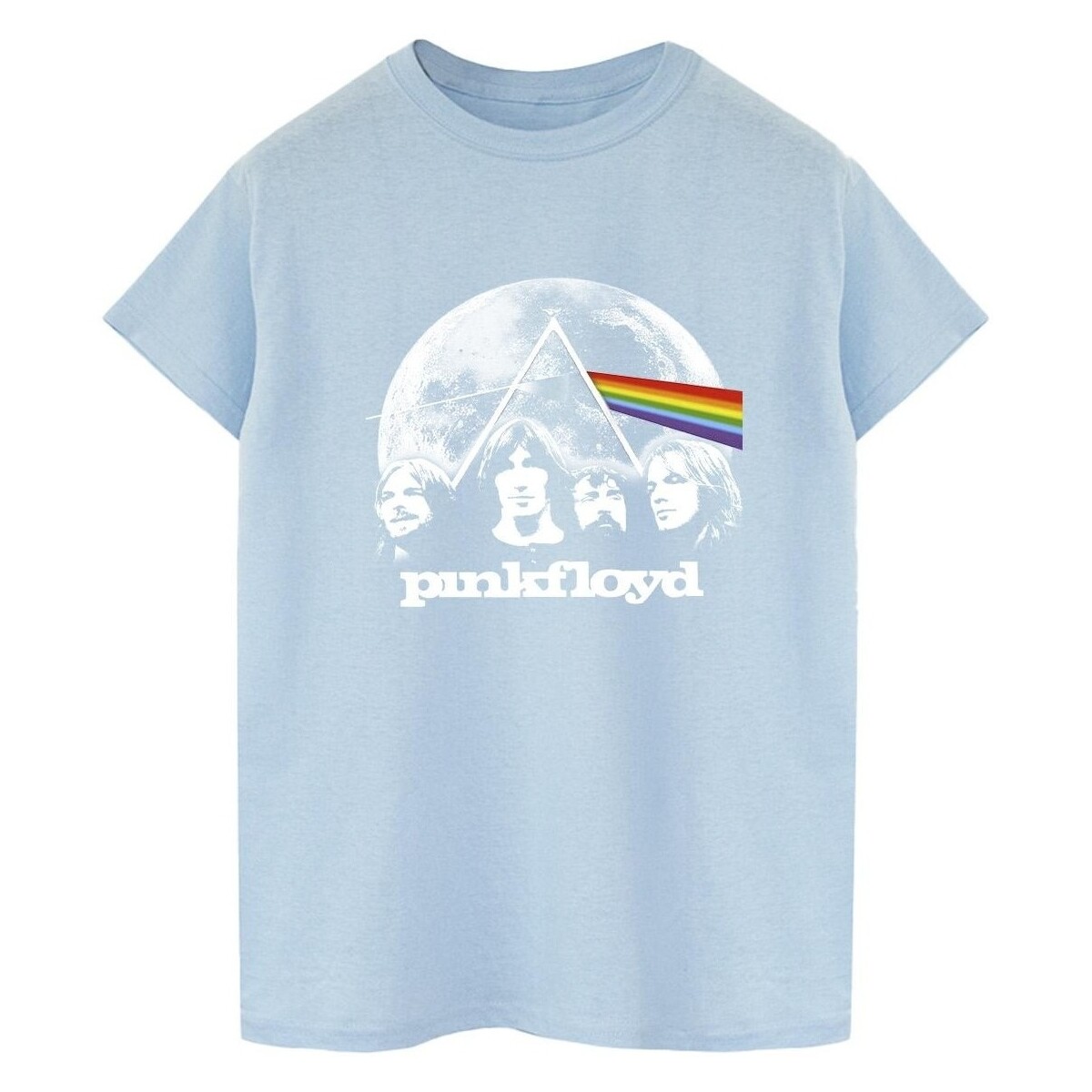 textil Hombre Camisetas manga larga Pink Floyd Moon Prism Blue Azul