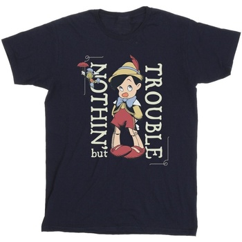 textil Hombre Camisetas manga larga Disney Pinocchio Nothing But Trouble Azul