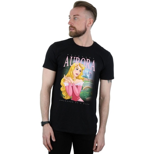textil Hombre Camisetas manga larga Disney Sleeping Beauty Aurora Montage Negro
