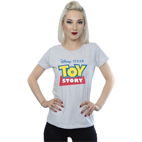 textil Mujer Camisetas manga larga Disney Toy Story Logo Gris