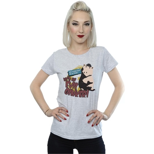 textil Mujer Camisetas manga larga Disney Toy Story Evil Oinker Gris