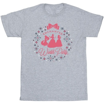 textil Hombre Camisetas manga larga Disney Princess Winter Party Gris