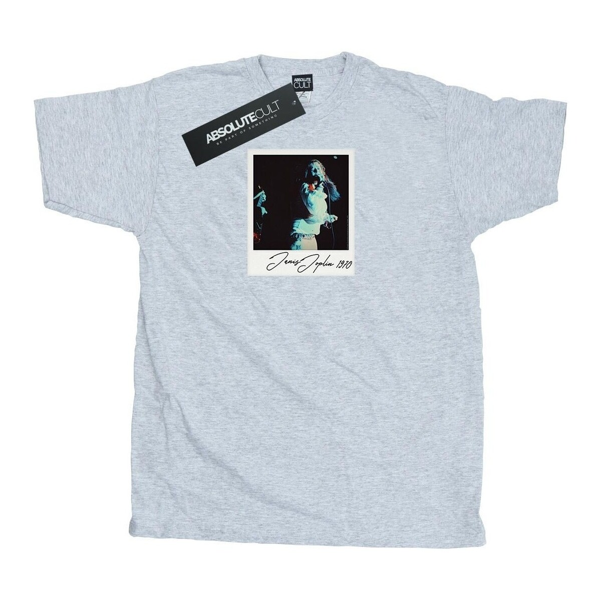 textil Hombre Camisetas manga larga Janis Joplin Memories 1970 Gris