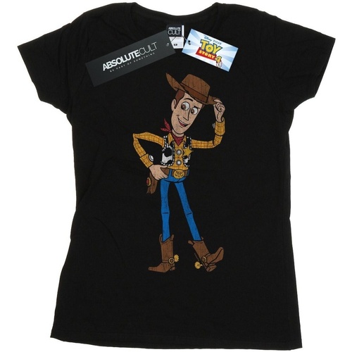 textil Mujer Camisetas manga larga Disney Toy Story 4 Sheriff Woody Pose Negro