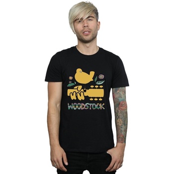 textil Hombre Camisetas manga larga Woodstock Bird Aztec Pattern Negro
