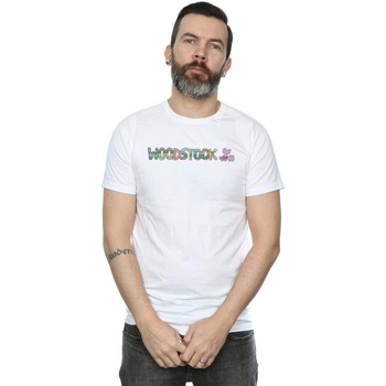 textil Hombre Camisetas manga larga Woodstock Aztec Logo Blanco