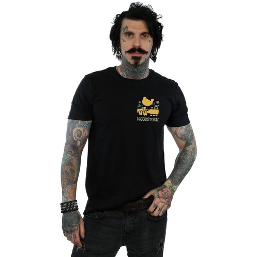 textil Hombre Camisetas manga larga Woodstock Breast Logo Negro