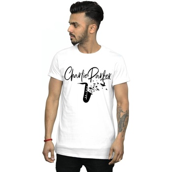 textil Hombre Camisetas manga larga Charlie Parker Bird Sounds Blanco