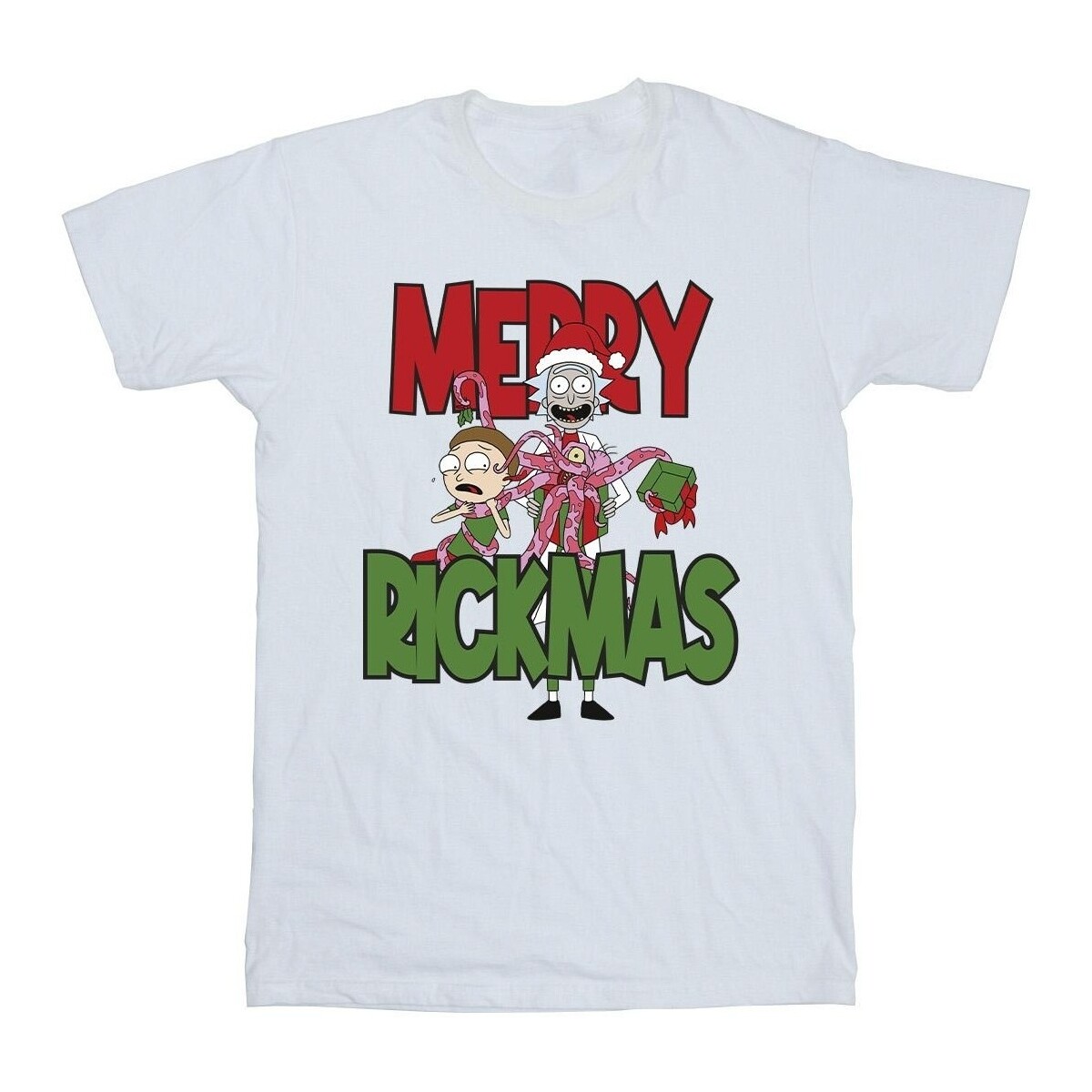 textil Hombre Camisetas manga larga Rick And Morty Merry Rickmas Blanco