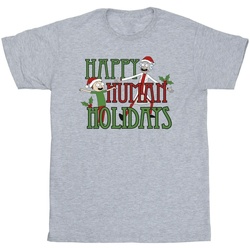 textil Hombre Camisetas manga larga Rick And Morty Happy Human Holidays Gris
